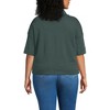 Lands' End Women's Elbow Sleeve Supima Cotton Relaxed Turtleneck - 2 of 3