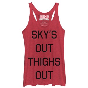 Women's CHIN UP Sky's Out Thighs Out Racerback Tank Top - 1 of 3