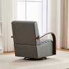 Modern Upholstered 360° Swivel Accent Chair with Solid Wood Armrests Reading Chair Single Sofa Armchair for Bedroom Living Room-The Pop Home - 3 of 4