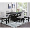 7pc Yves Counter Height Dining Set with Storage Rubbed Charcoal - Steve Silver Co. - image 2 of 4