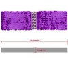 INSPIRE CHIC Women's Elastic Interlocking Buckle Sequin Waist Belt - 3 of 4