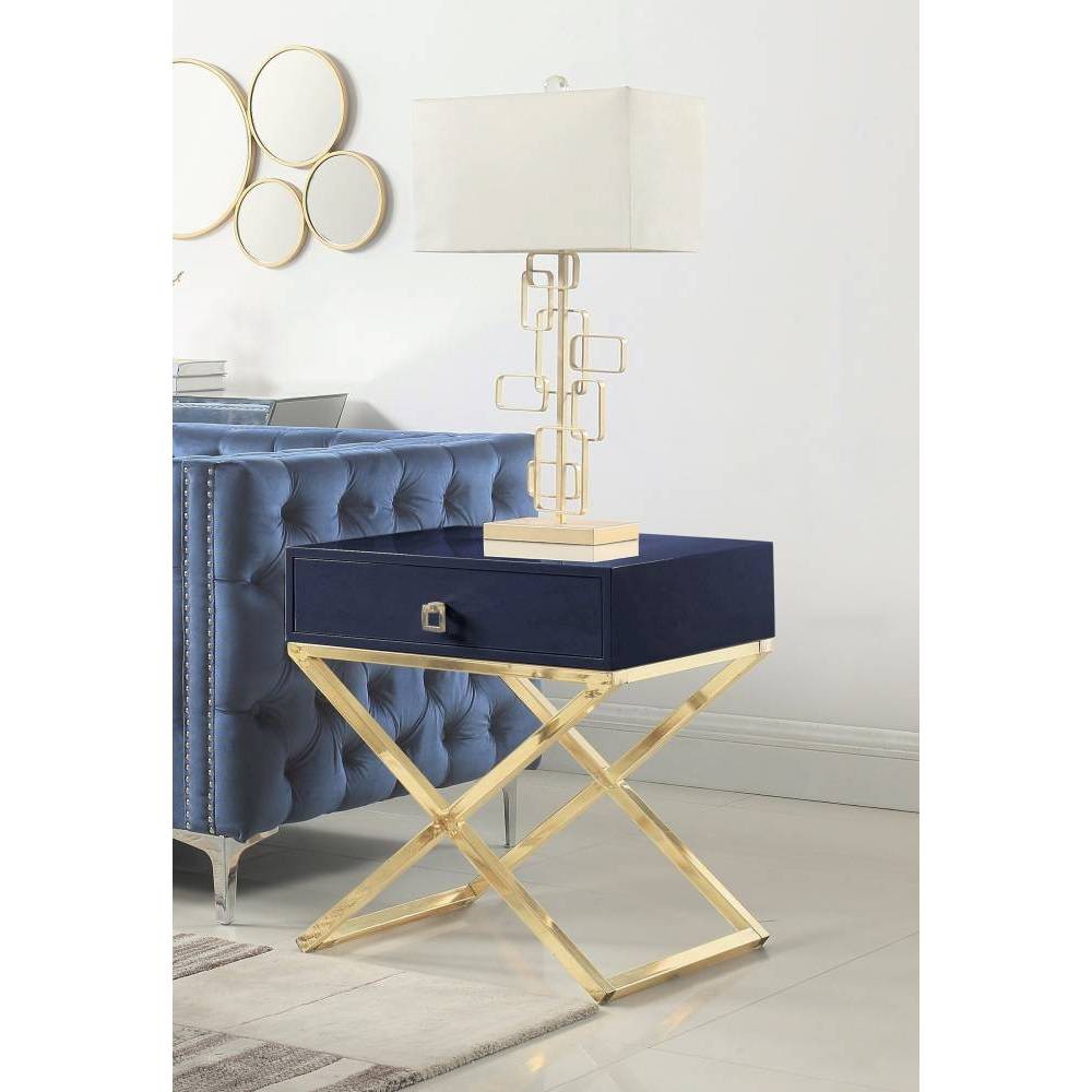 Rochester Side Table Navy - Chic Home Design was $359.99 now $215.99 (40.0% off)