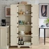 INFURNIC Decorative Storage Cabinets Tall Storage Cabinet with 8 Doors and 4 Shelves for Living Room and Office, White, 23.82"*12.6"*72.4" - 3 of 4