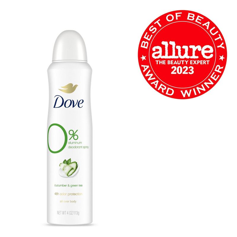 Dove Beauty 0% Aluminum Cucumber &#38; Green Tea 48-Hour Women&#39;s Deodorant Spray - 4oz, 5 of 8