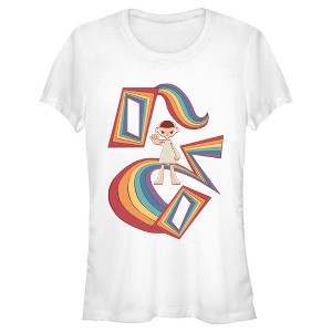 Juniors Womens Stranger Things Eleven Power of the Rainbow T-Shirt - 1 of 4