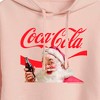 Women's - Coca-Cola - Santa Closeup Coca Cola Logo Cropped Graphic Hoodie - 2 of 3