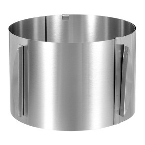 Unique Bargains Adjustable Stainless Steel Nonstick Retractable Round Cake Ring - 1 of 4