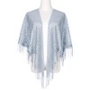 INSPIRE CHIC Shawls and Wraps for Evening Dresses Lace Mesh Fringe Scarves 1Pc - 2 of 4