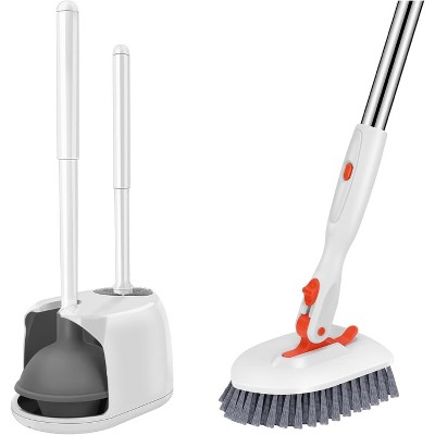 SetSail Toilet Brush and Plunger Set, Toilet Plungers for Bathroom Heavy Duty Toilet