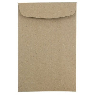 JAM Paper 6 x 9 Open End Catalog Envelopes Brown Kraft Paper Bag 51286524A