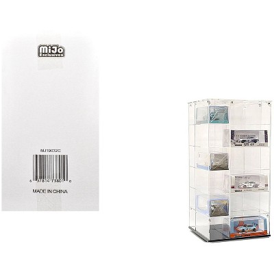 Showcase Large 24 Car Display Desktop Spinner with Cover "Mijo Exclusives" for 1/64 Scale Models
