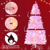 GOTGELIF Pre-Lit Dreamy Holiday Tree Pink 7.5Ft Christmas Tree with Twinkling Lights Xmas Decoration - 4 of 4