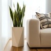 LeisureMod Tapered Square Planter Pot in Fiberstone with Drainage Holes for Indoor/Outdoor Use - Aloe Collection - 4 of 4