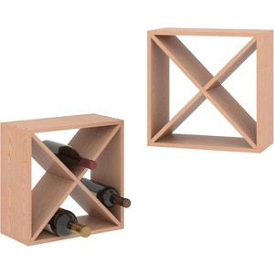 Sandinrayli 24 Bottle Stackable Wine Rack, Set of 2 - 1 of 4