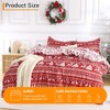 Christmas Duvet Cover Queen / King, Soft Brushed Microfiber Comforter Cover Sets, Reindeer Printed Holiday Theme Bedroom Decorative Bedding - 2 of 4