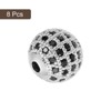 Unique Bargains Round Brass Rhinestone DIY Bracelets Earrings Charm Spacer Beads 8 Pcs - 3 of 4