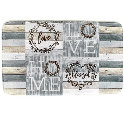 Lakeside Memory Foam Bath Mat – Non-Slip Bathroom Rug – Farmhouse Decor – Love, Home, Blessed