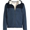 Lands' End Men's Sweater Fleece Mixed Media Full Zip Jacket - 3 of 4