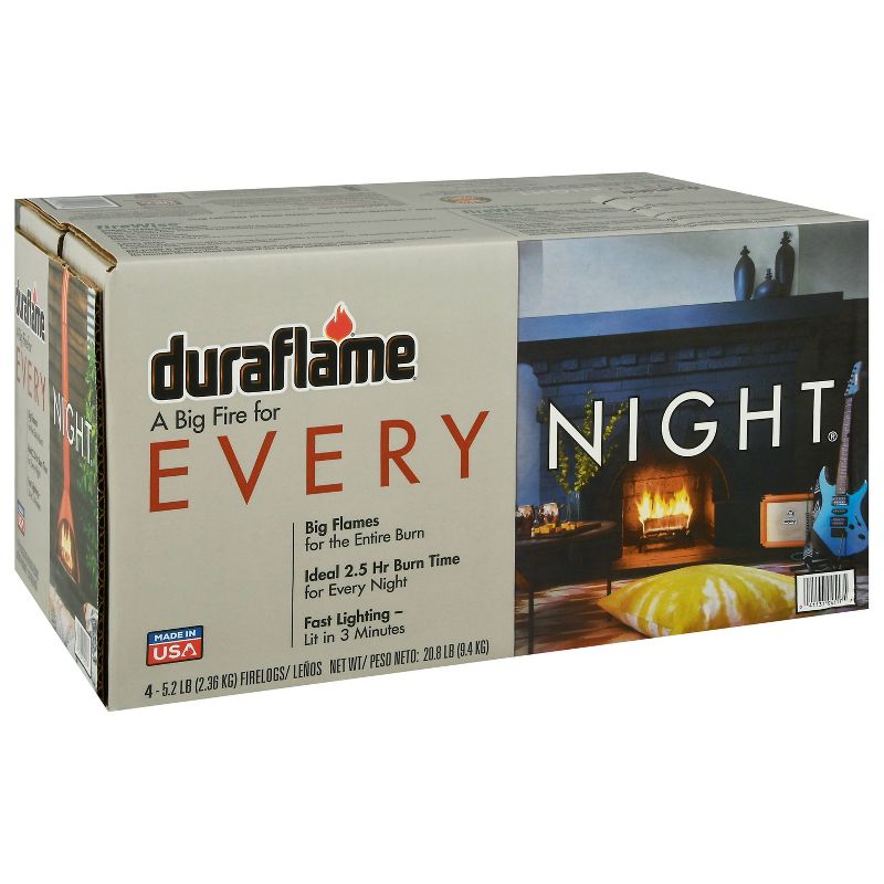 Duraflame 4pk 5.2lbs Every Night Firelogs, 1 of 11