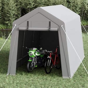 GustoWave Outdoor Portable Storage Shed, Carport Tent for Motorcycle, Bike - 1 of 4