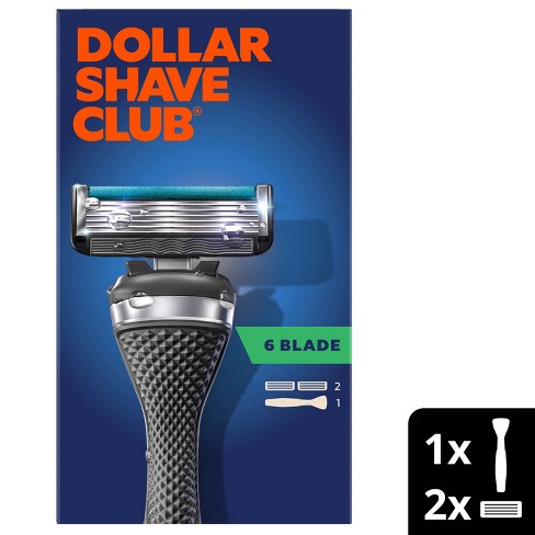 Dollar Shave Club 6-blade Men's Razor Starter Set - 1 Handle + 2