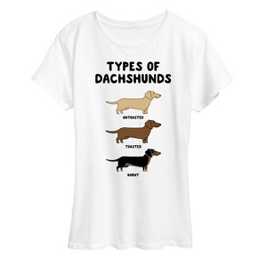 Women's - Instant Message - Types Of Dachshunds Short Sleeve Graphic T-Shirt - 1 of 4