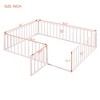 Queen-Size Metal Bed Frame with Enclosing Fence and Door Design - 4 of 4
