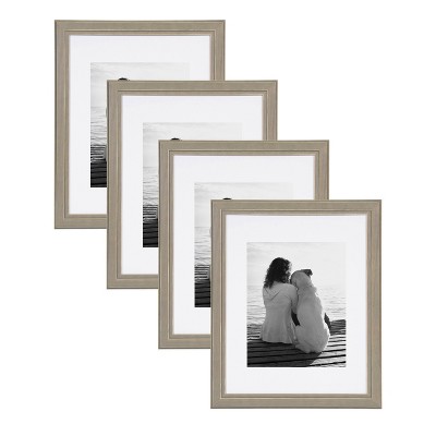 11" x 14" Kieva Floated Wall Frame Gray - Kate & Laurel All Things Decor