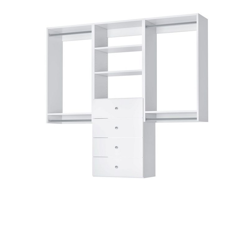 Modular Closets Built-in Closet Kit With Shelves, Drawers & Hanging, 1 of 7