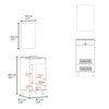 SEVOBAL Bathroom Vanities Mirror Cabinet 23.2 Inch with One Door and Two Shelves for Bathroom Storage, White, 37.01"*22.05"*12.21" - 4 of 4