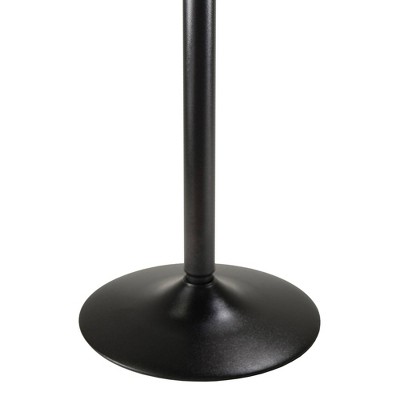 Sleek Transitional Black Square Counter Height Pub Table