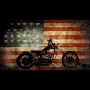 Men's Design By Humans July 4th American Vintage Motorcycle Flag By littlesenh1 T-Shirt - 2 of 2
