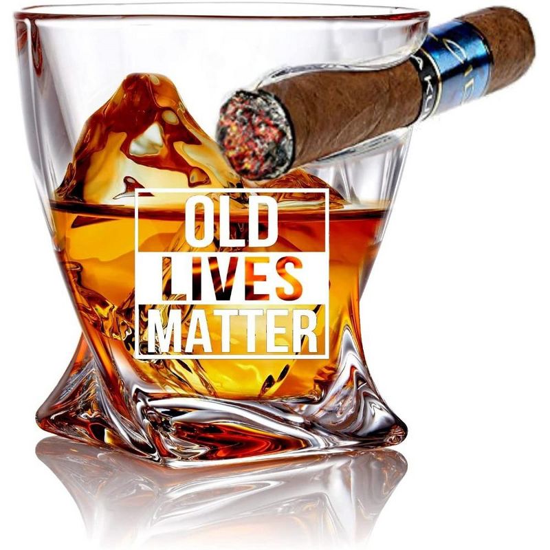 Bezrat Old Lives Matter Whiskey Glass - 2 Pack, 2 of 4