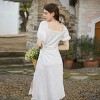 Women's Ivory Puff Sleeve Cut-Out Midi Dress - Cupshe - image 4 of 4