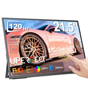 UPERFECT 21.5 Touchscreen Portable Monitor 120Hz 1080P 180° Adjustable Stand& VESA 1300:1 for Laptop - 1 of 4