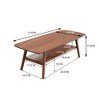 NicBex Rectangle Wood Coffee Table Center Dining Table with Open Storage Shelf for Living Room - 3 of 4