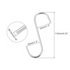 Unique Bargains S-shaped Extra Long Steel for Garden Bathroom Closet Hooks 4 Pcs - 2 of 4