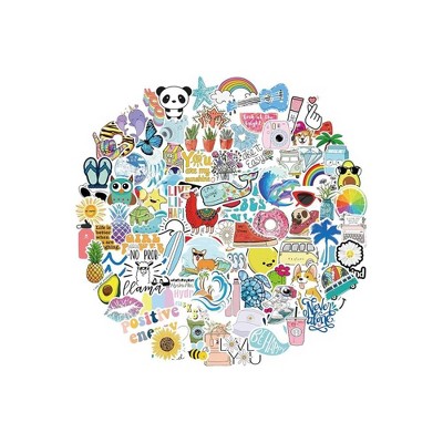 TruAIR 100PCS Aesthetic Waterproof Vinyl Car Stickers