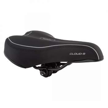 Cloud-9 Mens Bicycle Comfort Sport Seat - Black Vinyl Cover Multi-Stage Foam