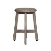 DecoTeak® Shoji® 18" Teak Wood Shower Stool with 12" Round Seat in Antique Gray Finish - 2 of 4