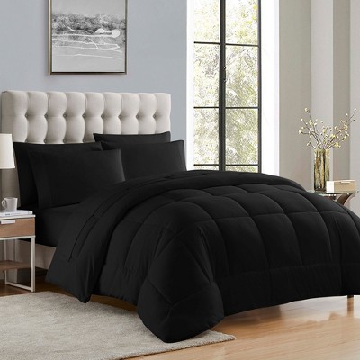 Intelligent Design Isabel 4-Piece Black Full/Queen Velvet