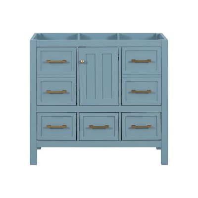 NicBex Bathroom Vanity without Sink/with Sink,Bathroom Sink Vanity with Drawers,36/30 inch Bathroom Sink Cabinet for Bathroom,Blue/White