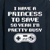 Men's - Instant Message - I Have A Princess To Save Long Sleeve Graphic T-Shirt - 2 of 4