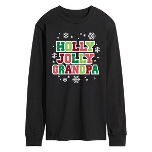 Men's - Instant Message - Holly Jolly Grandpa Long Sleeve Graphic T-Shirt - 1 of 4