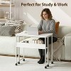 24.8" Folding Rolling Desk – Storage Shelf, Sturdy Steel Frame, Portable Sofa Table for Small Spaces, Home Office - 4 of 4