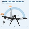 Outdoor Folding Patio Chairs, Foldable Patio Chair with Armrests, Adjustable Positions, Retractable Footrest, Garden 330lbs, for Patio, Backyard - 2 of 4