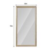 CAVINAS Modern Elegant Full Length Mirror,Floor Standing Mirror with Artificial Wood Frame,Full Mirror for Bedroom Living Room - 3 of 4
