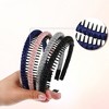 Unique Bargains Women's Teeth Comb Headbands Pink Deep Blue 4 Pcs - 4 of 4