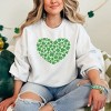 Simply Sage Market Women's Graphic Sweatshirt Shamrock Heart St. Patrick's Day - 2 of 3