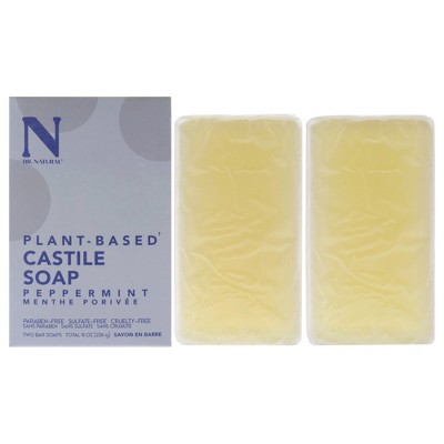 Dr. Natural Castile Bar Soap - Multipurpose Soap Bar with Anti-Acne Properties - For Face, Body, Hair - Sensitive Skin Body Wash - Peppermint - 2 pcs
